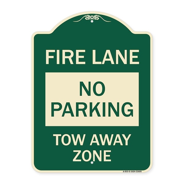 No Parking Tow-Away Zone Heavy-Gauge Aluminum Architectural Sign, 24" x 18", G-1824-23605